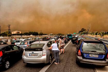 Zonas afectadas por los incendios forestales en Mati, Grecia