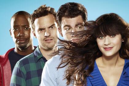 Zooey Deschanel y sus compañeros de elenco en New Girl