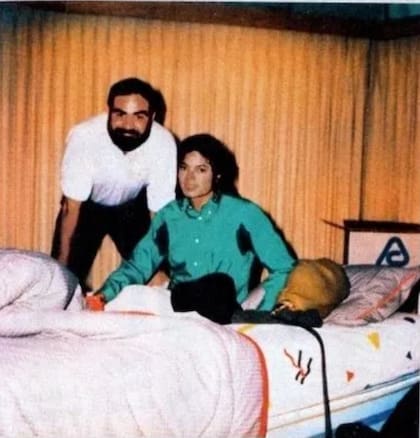 Zuccarelli con Michael Jackson, en 1986