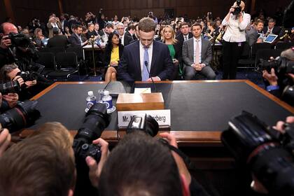 Zuckerberg en el Congreso de los Estados Unidos