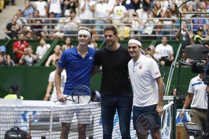 Zverev, Del Potro y Federer