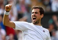 Pella: el zurdo que dejó de ser negativo y triste para sacudir Wimbledon
