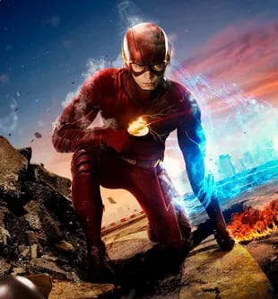 Grant Gustin como la versión televisiva de Flash