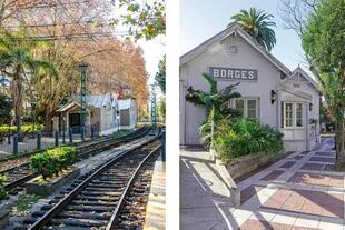 En el corazón del casco histórico de Olivos, la estación Borges del Tren de la Costa conserva su impronta siglo XIX.