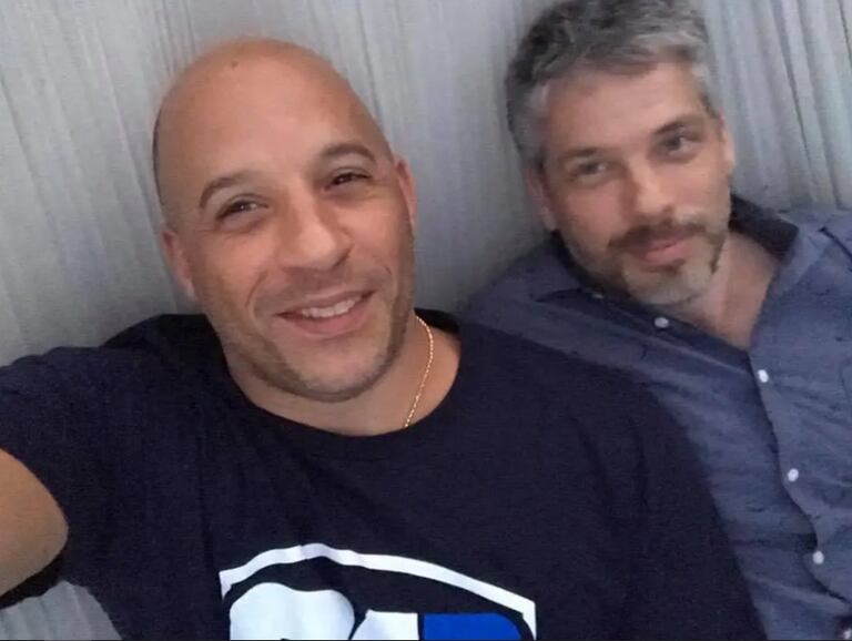 Vin Diesel and Paul, his twin brother