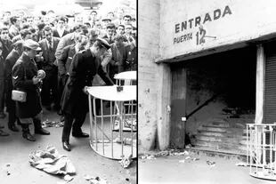 Los molinetes y la fachada de la Puerta 12, escenario de la peor tragedia de la historia del fútbol argentino, en 1968