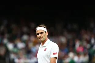 Roger Federer, en Wimbledon 2021; fue su último torneo oficial