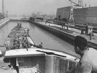 Submarinos U–Boote alemanes durante la guerra.