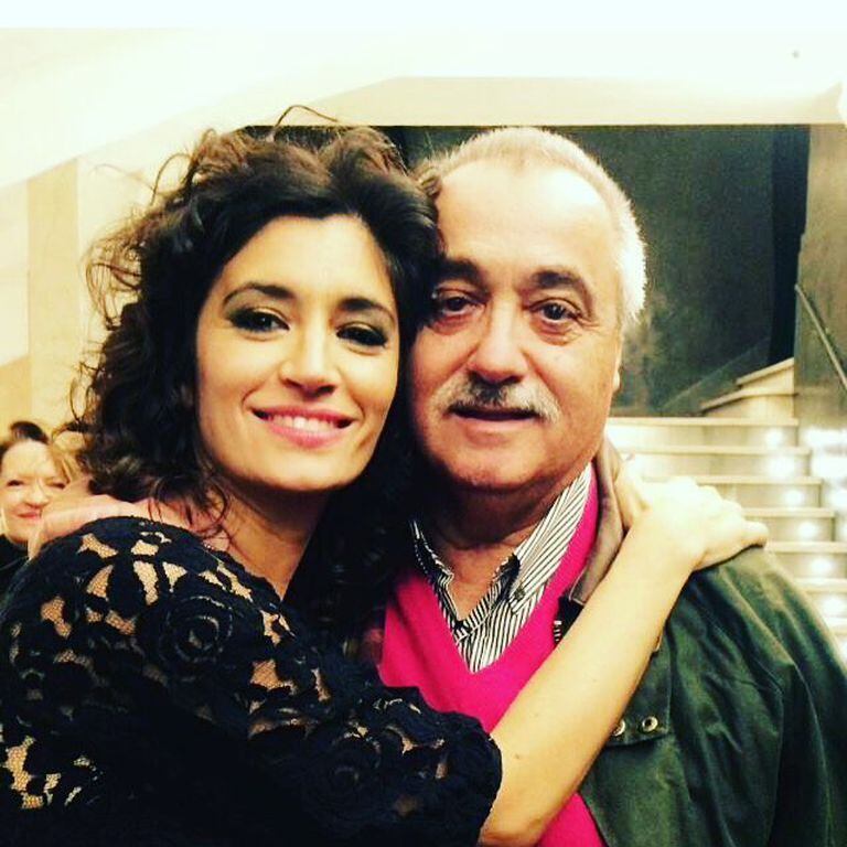 Carla Conte with her father in 2016