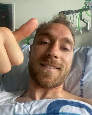 Christian Eriksen agradeció el apoyo desde el hospital