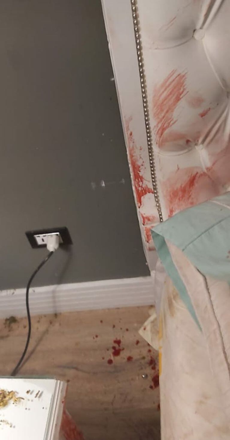 Las manchas de sangre en una de las habitaciones