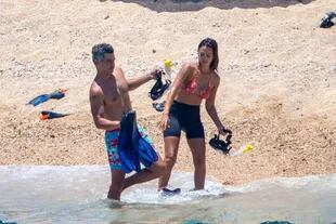 Jessica Alba y su marido Cash Warren aprovecharon para hacer snorkel en México