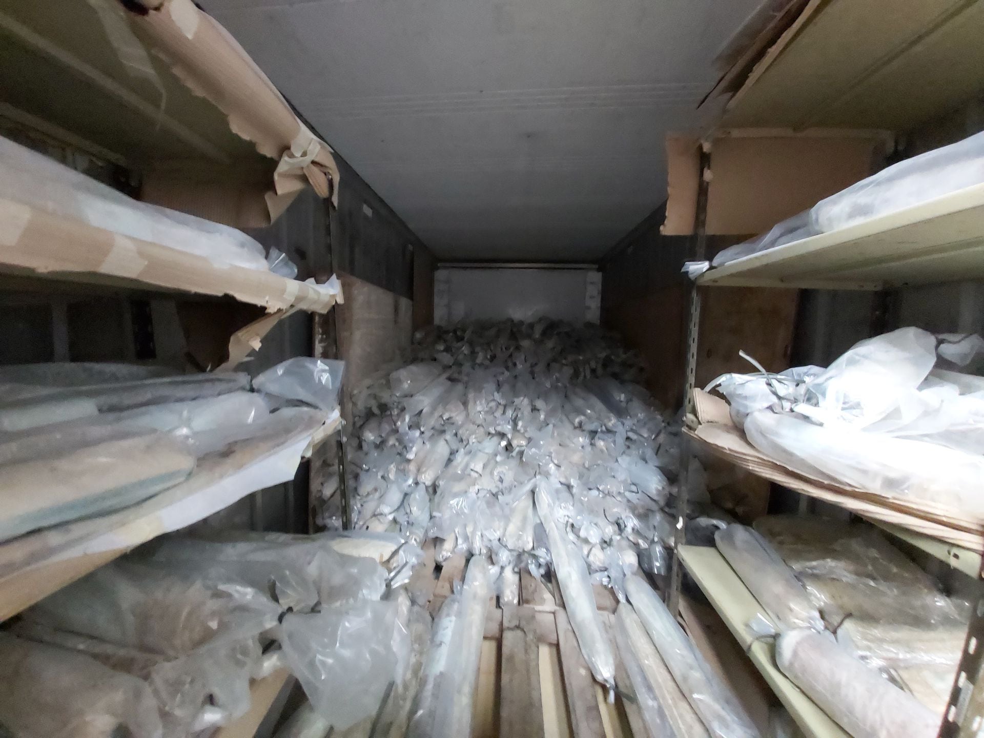 El enorme freezer donde se almacenan más de 50.000 planos de le red de subte; fueron rescatados de una inundación y congelados para favorecer su preservación