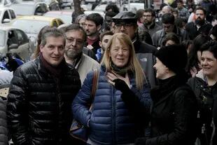 Manuel Garrido acompañó por Caballito y Flores a Margarita Stolbizer, precandidata a presidente