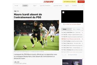 L’Equipe cubrió la noticia en relación al trabajo profesional del futbolista