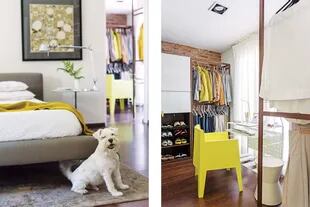 El amarillo se repite en la casa en pequeños acentos como hilo conductor.