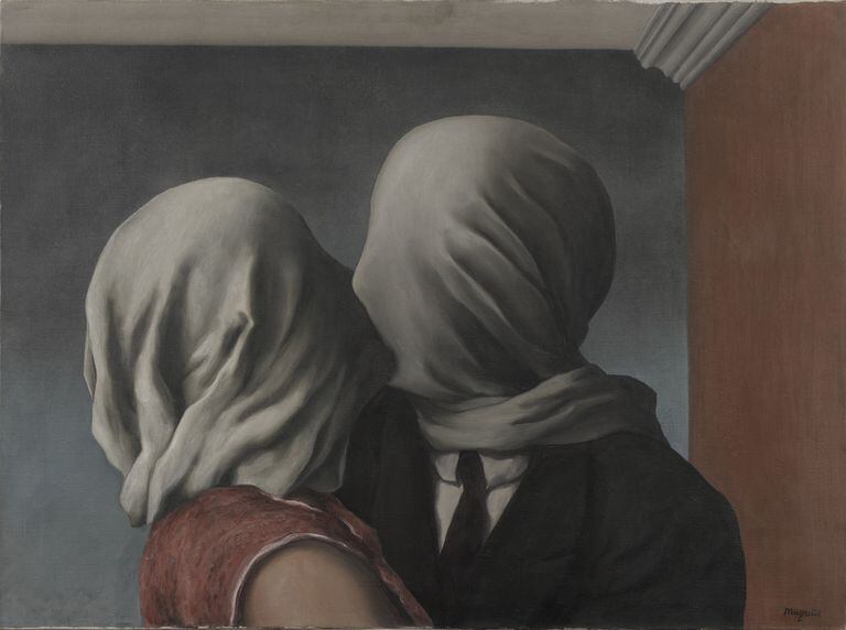 "The Lovers II", de 1928, de Magritte, se puede reinterpretar hoy en días de pandemia