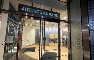 Una sucursal del Signature Bank en Nueva York