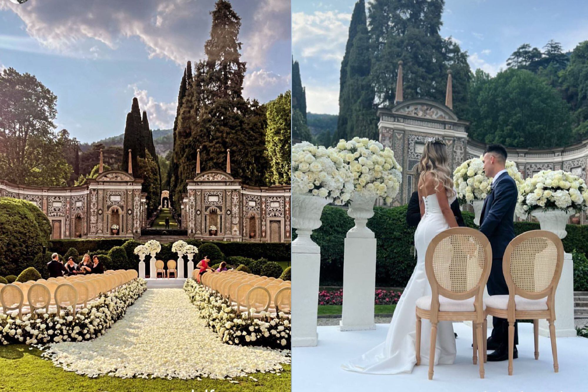 Las imágenes del casamiento de Lautaro Martínez y Agustina Gandolfo