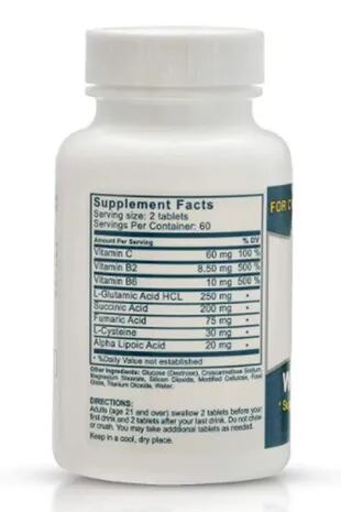 RU-21 contiene ácidos y vitaminas que contrarrestarían los efectos de la resaca