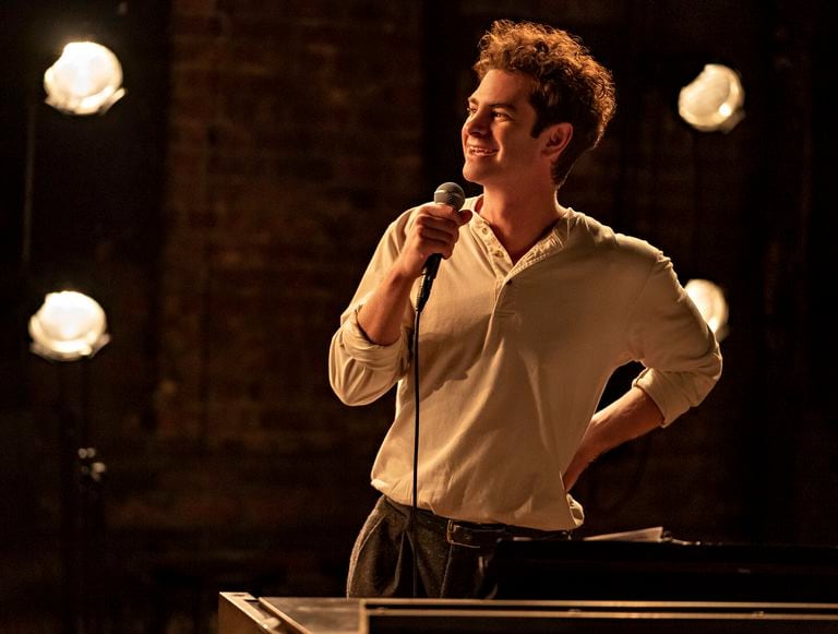 In this image released by Netflix, Andrew Garfield in a scene from "Tick, Tick...Boom!" (Macall Polay/Netflix via AP)
