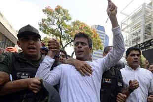 Leopoldo López, el día de su detención