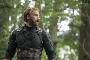 Chris Evans como el Capitán América en Avengers: Infinity War