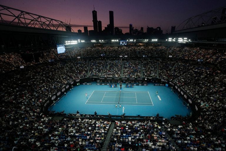 El Rod Laver Arena, escenario central del Abierto de Australia, que extrañará a Djokovic