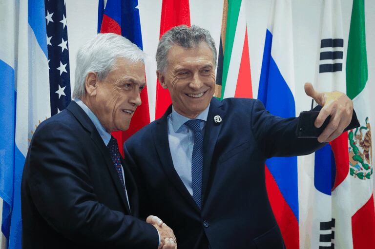 Macri con Piñera, el año pasado