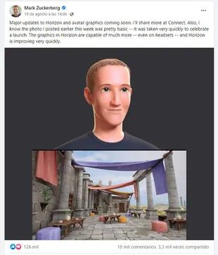 Los gráficos "nuevos" que Zuckerberg prometió para las nuevas versiones del mundo digital Horizon Worlds, que muestran mayor detalle en las imágenes