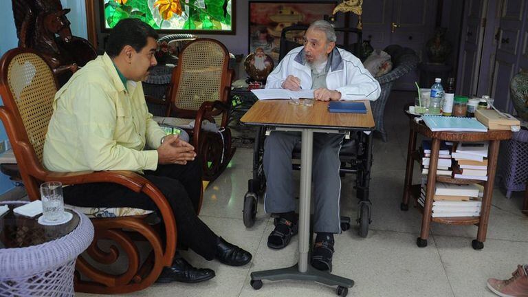 Maduro, junto a Fidel