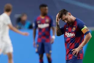 Messi, sin consuelo tras la humillante eliminación de Barcelona ante Bayern Munich, por la Champions League 2020