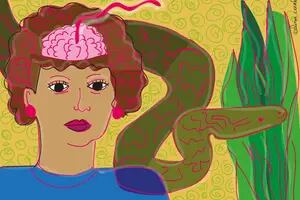 Así llegó al cerebro de una mujer un parásito de 8 centímetros de una serpiente pitón