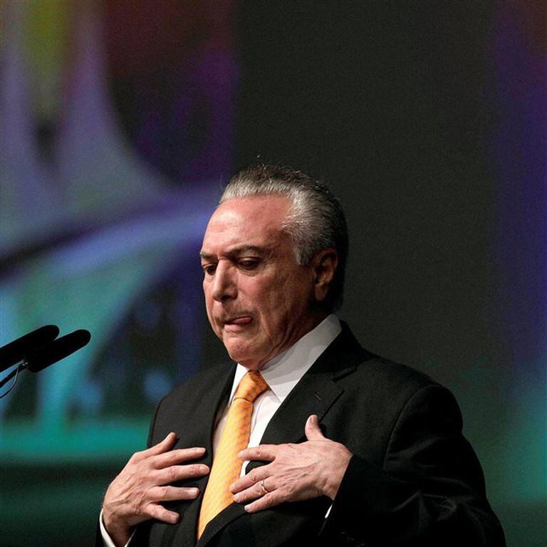 Temer, anteayer, durante un acto de gobierno en Brasilia