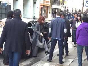 Cristina Kirchner llegó a los tribunales de Talcahuano
