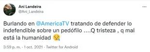 Las declaraciones de Burlando en América TV fueron muy repudiadas en Twitter