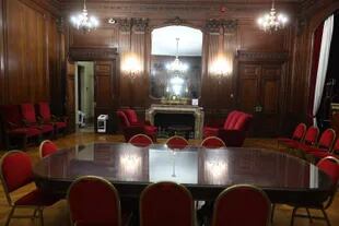 El salón Eva Perón sigue funcionando hoy como espacio de reuniones para los legisladores 