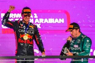 Verstappen y Alonso, en el podio de Arabia Saudita