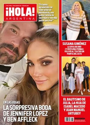 Revista Hola Argentina 610. La tapa de revista ¡Hola! de esta semana.