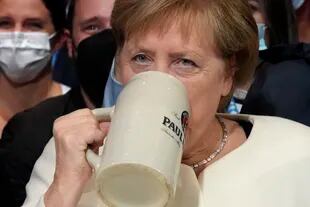 Merkel, en un acto de campaña a dos días de las elecciones generales de Alemania