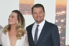 Margot Robbie, Brad Pitt y DiCaprio en el estreno de Había una vez en Hollywood