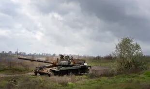 A Damaged Russian Tank In Kharkiv, Where Kremlin Troops Were Forced To Withdraw