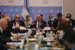 El Ministro de Economía, Martín Guzmán, en la reunión constitutiva y elección de autoridades en la Comisión de Presupuesto y Hacienda