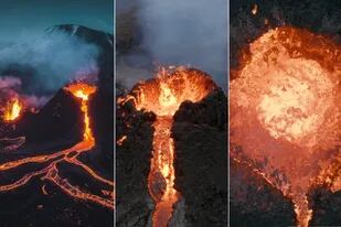 Video: un drone entró a un volcán en erupción y grabó hasta terminar derretido