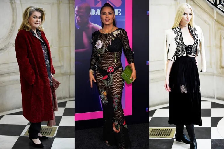 En fotos: de Catherine Deneuve y Anya Taylor-Joy en la semana de la moda en París al osado vestido de Salma Hayek para el estreno de su nueva película
