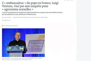 La nota de Le Monde sobre el caso de Luigi Ventura