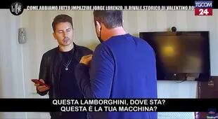 La conversación de Lorenzo con el extraño que le había robado su Lamborghini pero que en verdad era un actor