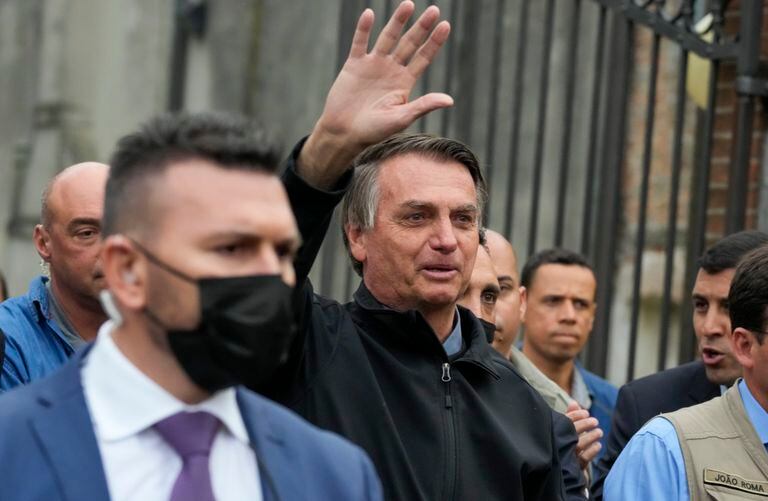 Jair Bolsonaro a su llegada a Anguillara Veneta, en el norte de Italia