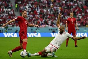 Dinamarca apenas pudo rematar tres veces en el primer tiempo contra Túnez