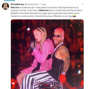 Los tuiteros expresaron asombro y respeto por la presentación de Madonna en el estadio Atanasio Girardot, de Medellín
